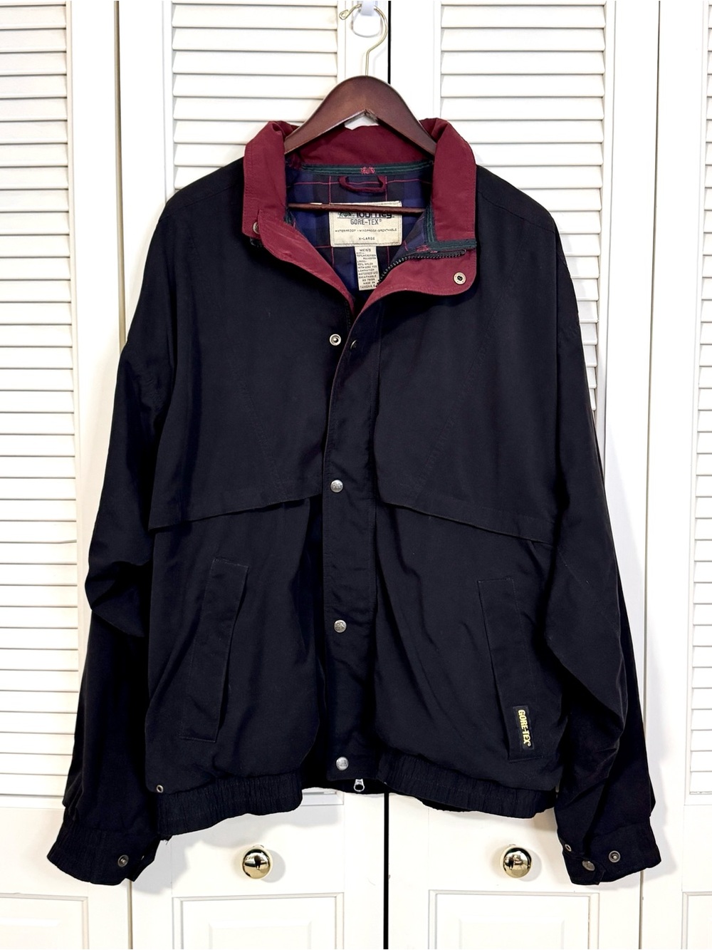 Vintage Tourney Gore-Tex Black Waterproof Bomber Jacket